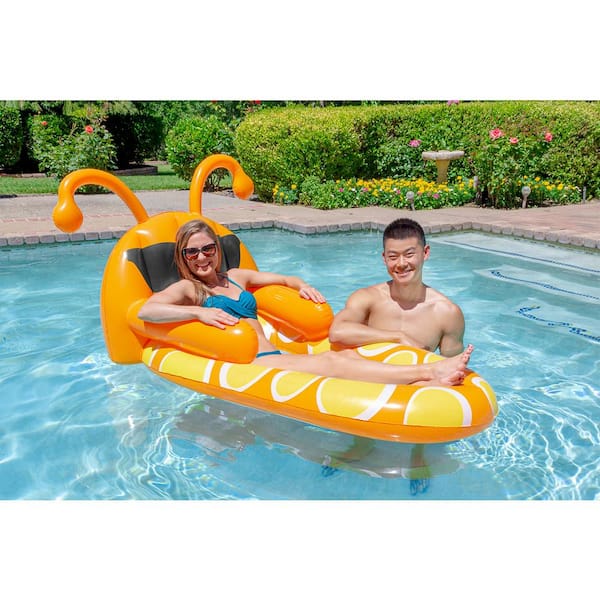 Poolmaster Waterbug Lounge Inflatable Swimming Pool Float, Orange, Large  85610 - The Home Depot