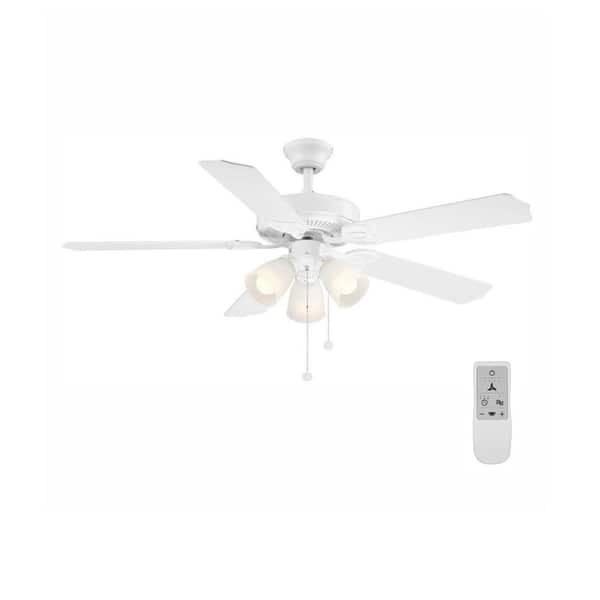 Brookhurst 52 In Led White Ceiling Fan With Light Kit And Wifi Remote Control Works Google Alexa Yg268 Wh B The Home Depot Brookhurst 52 In Led White Ceiling Fan, White Ceiling Fan With Light And Remote