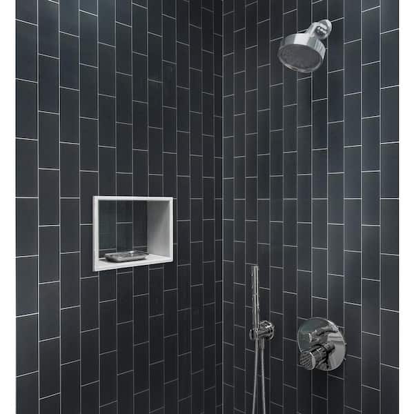 Apollo Tile (Sample) Wall Tile Dark Gray 3-in x 6-in Matte Glass Subway Wall Tile