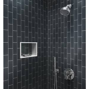 Dark Gray 3 in. x 6 in. Matte Finished Glass Mosaic Tile (5 sq. ft./Case)