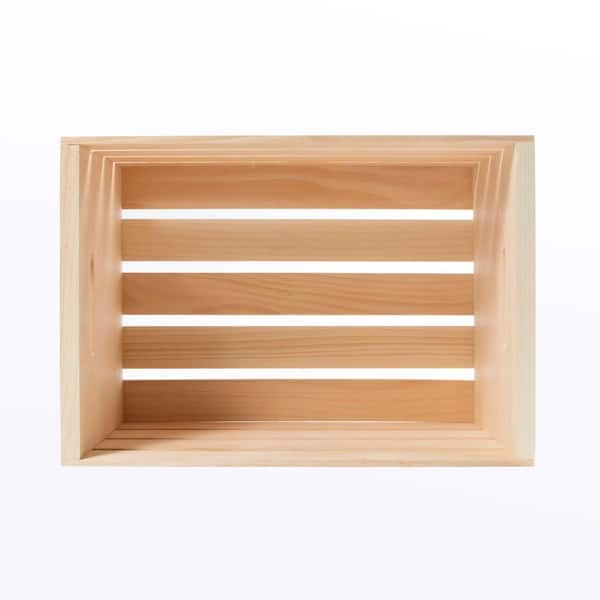 Sturdy Natural Wooden Apple Crates Retail Display Shelf Box Storage Gift Hampers 