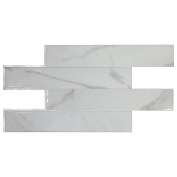 smart tiles Norway Asti 22.56 in. x 11.58 in. Vinyl Peel and Stick Tile (2.68 sq. ft. / 2-Pack)