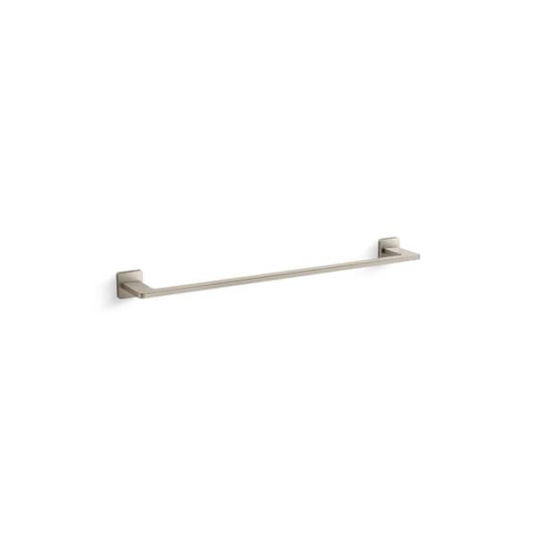 KOHLER Mavera 24 in. Wall Mounted Towel Bar in Vibrant Brushed Nickel