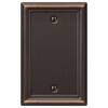 AMERELLE Ascher 1 Gang Blank Steel Wall Plate - Aged Bronze 149BDB