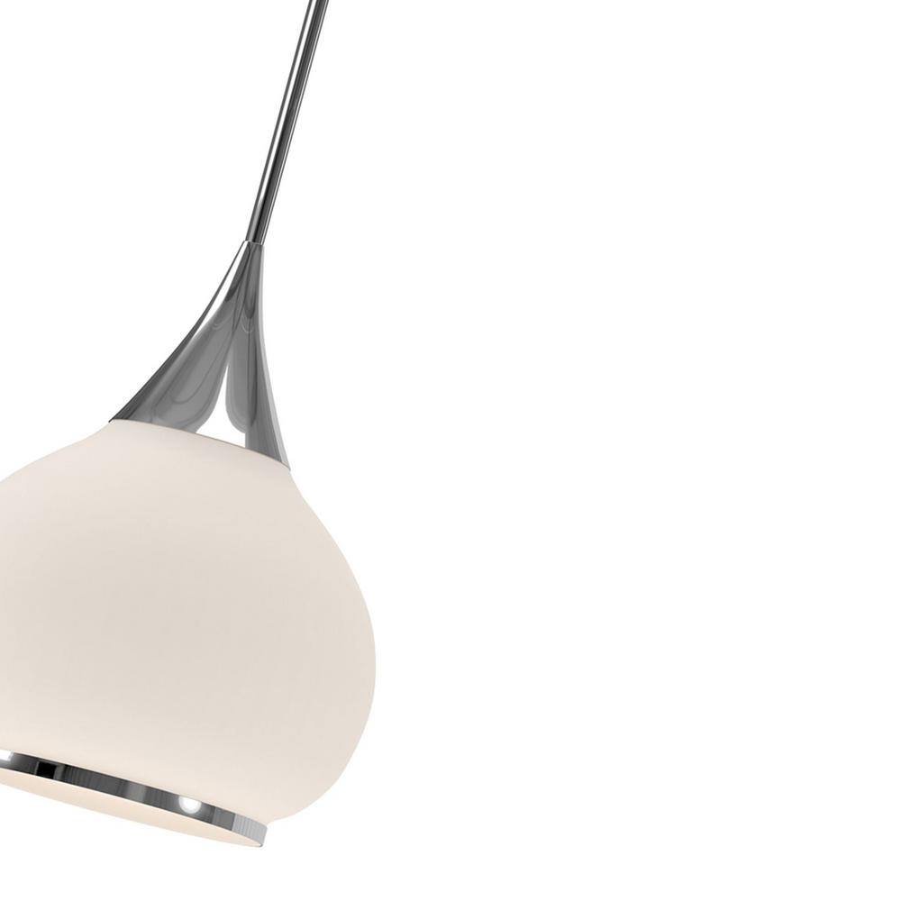 Hazel Vintage-Inspired Matte Black and Chrome Globe Pendant Light