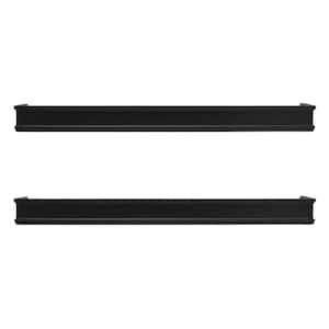 4 in. W x 20 in. L Set of 2 Traditional Chunky Shelves Black, 20 in.