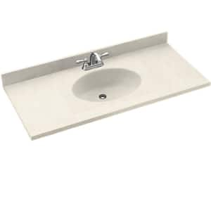 Chesapeake 37 in. W x 22.5 in. D Solid Surface Vanity Top with Sink in Bisque