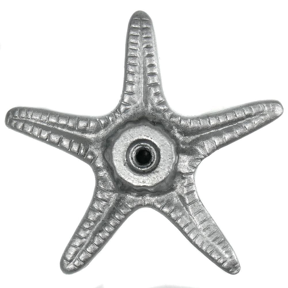 Silver Starfish Zinc Cabinet Knob Set, 3 Inch, 25 Piece