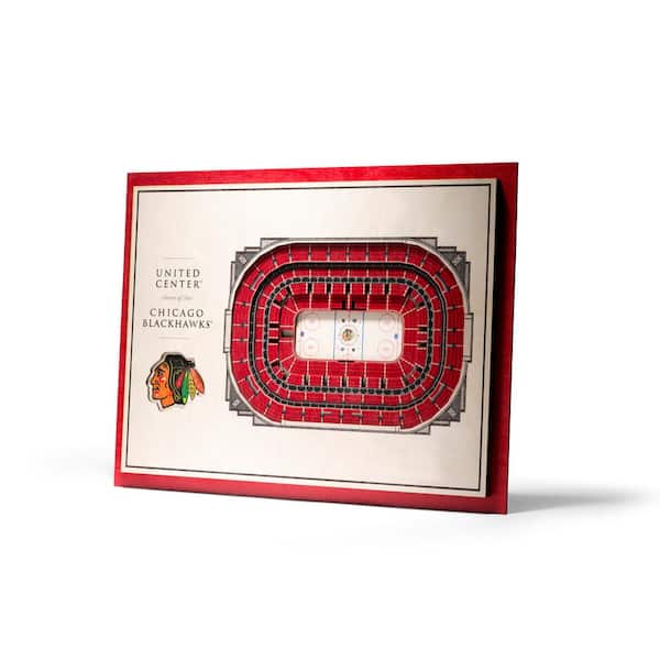 YouTheFan NHL Chicago Blackhawks 5-Layer Stadiumviews 3D Wooden Wall Art