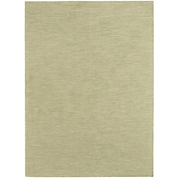 Nourison Positano Green 6 ft. x 9 ft. Solid Contemporary Indoor/Outdoor Area Rug