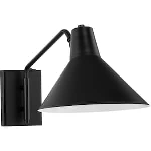 Trimble Collection 10 in. 1-Light Matte Black Wall Sconce