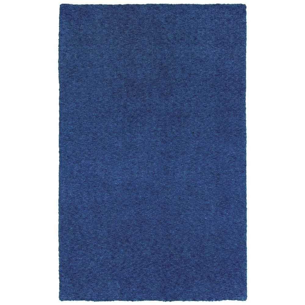 Henley Blue/Blue 10 ft. x 13 ft. Solid Shag Area Rug