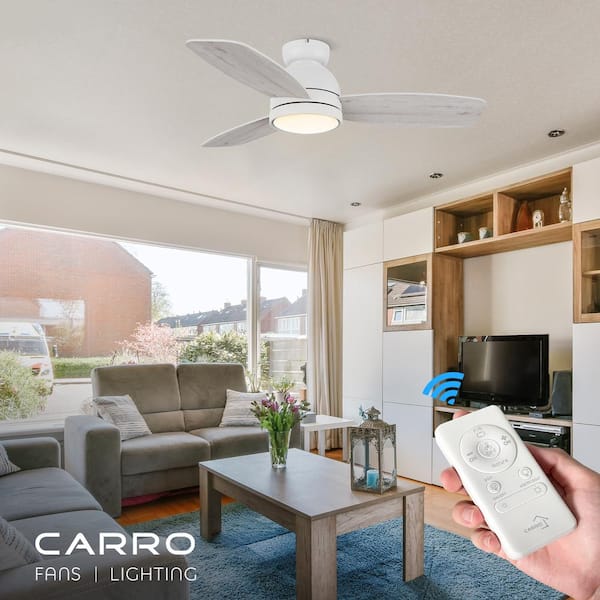 Thibault 44 in. Color Changing Integrated LED Indoor Matte White 10-Speed DC Ceiling Fan with Light Kit/Remote Control