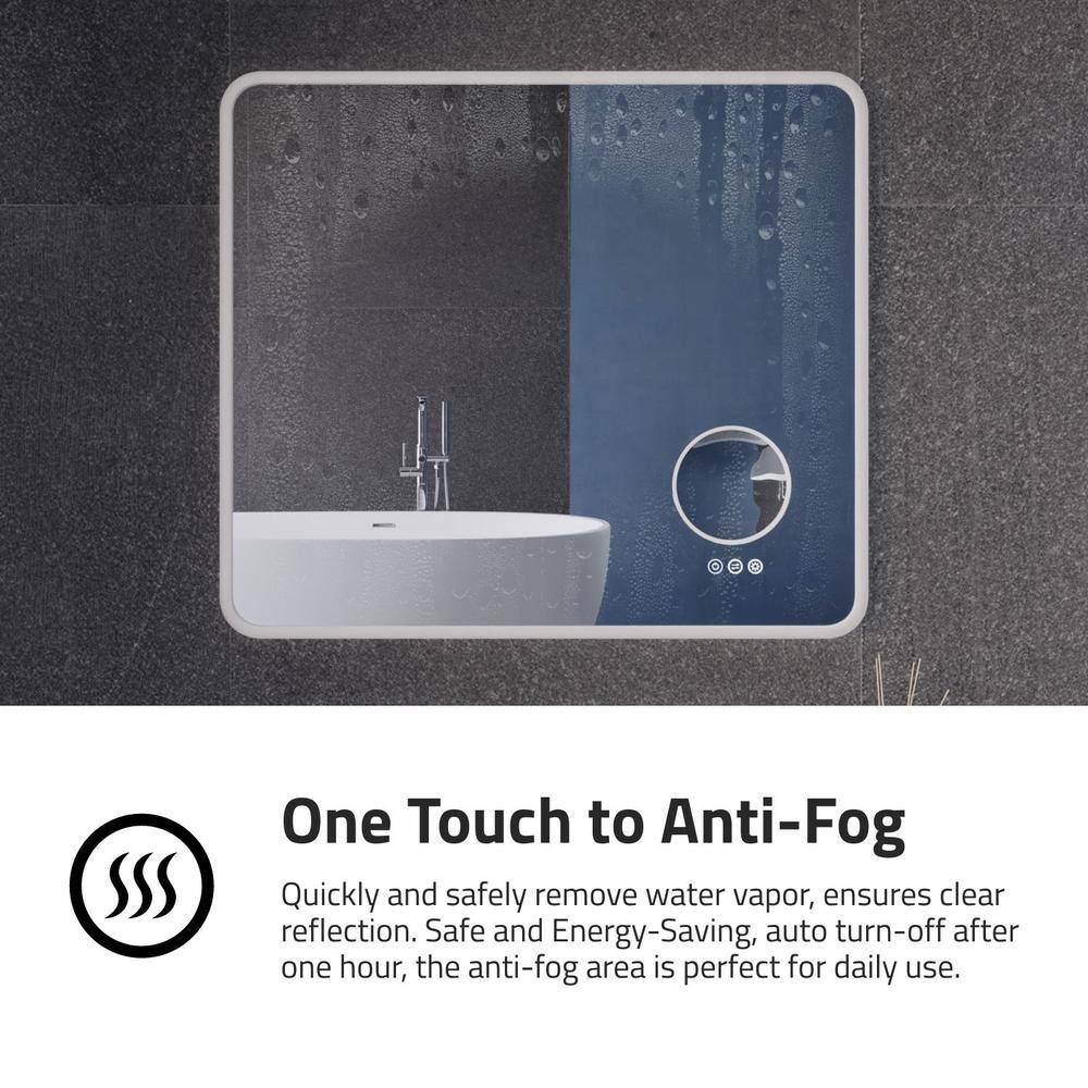 Rectangular Frameless LED Bathroom Vanity Mirror with Defogger