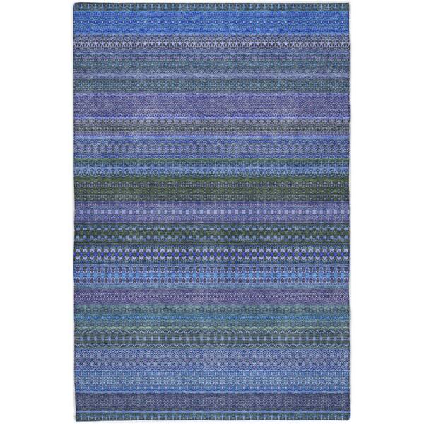 Dream Shag Premium Machine Washable Abstract ADS527 Blue 10 ft. x 14 ft. Area Rug