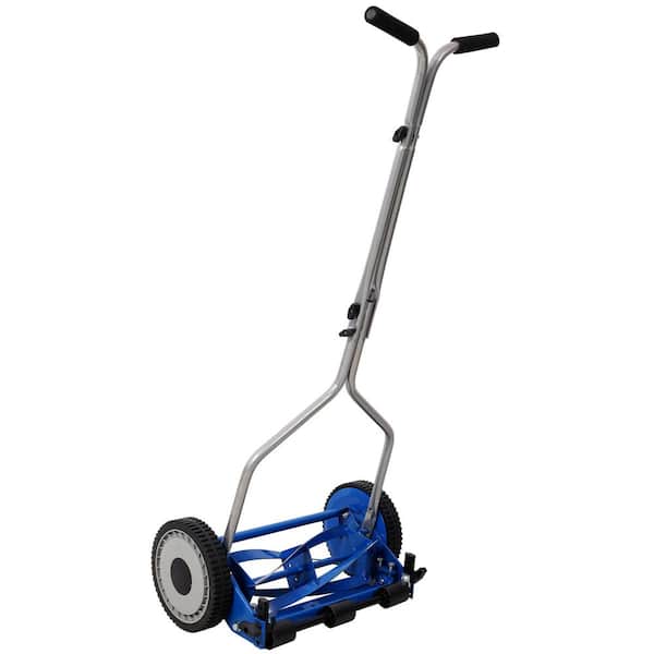 14 in. Blue Push Lawn Mower Lawn Rollers