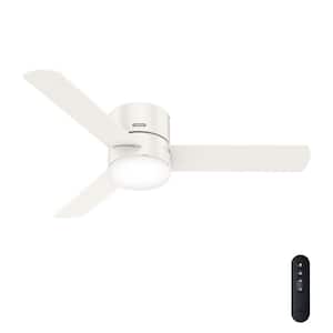 Minimus 52 in. Integrated LED Indoor Fresh White Ceiling Fan with Remote and Light Kit