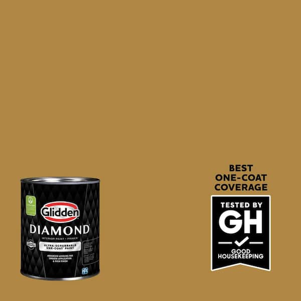 Glidden Diamond 1 qt. PPG1106-7 Butterscotch Ripple Eggshell Interior Paint with Primer