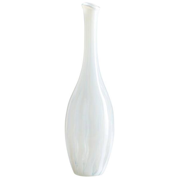 Filament Design Prospect 21.75 in. x 7.25 in. White And Clear Vase