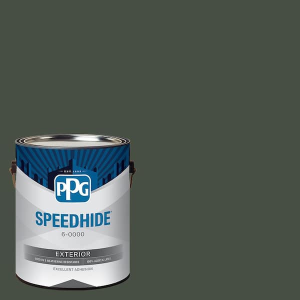 1 gal. PPG1033-7 Charcoal Smoke Satin Exterior Paint
