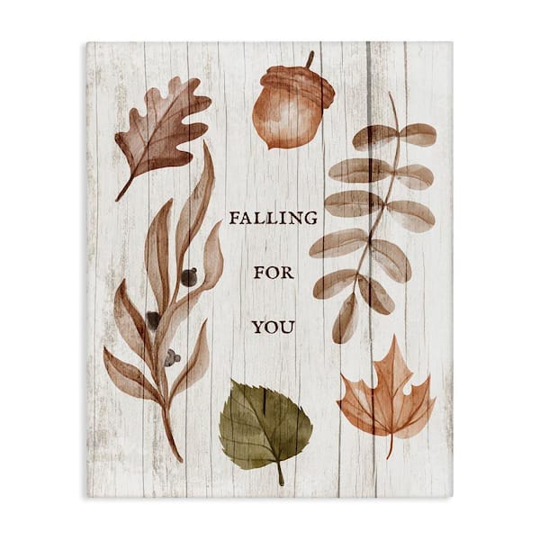 Stupell Industries Falling For You Fall Botanicals by Lil' Rue Unframed Graphic Nature Art Print 36 in. x 48 in.
