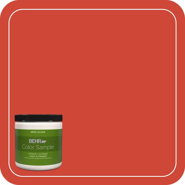 BEHR PREMIUM PLUS 8 oz. #180B-7 Chili Pepper Semi-Gloss Interior/Exterior Paint & Primer Color Sample