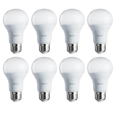 75-Watt Equivalent A19 Non-Dimmable Energy Saving LED Light Bulb Soft White (2700K) (8-Pack)