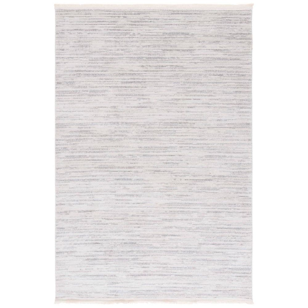 Mirage Ivory and Grey Hand-Knotted Wool Area Rug