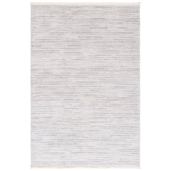 Whisper 7 ft. x 9 ft. Light Gray/Ivory Marle Striped Area Rug