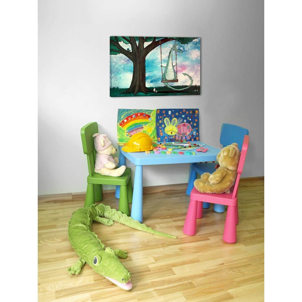 20 in. H x 30 in. W ""Dragon Swing"" by Marmont Hill Printed Canvas Wall Art, Multi-Colored -  MH-ADRDOS-22-C-30