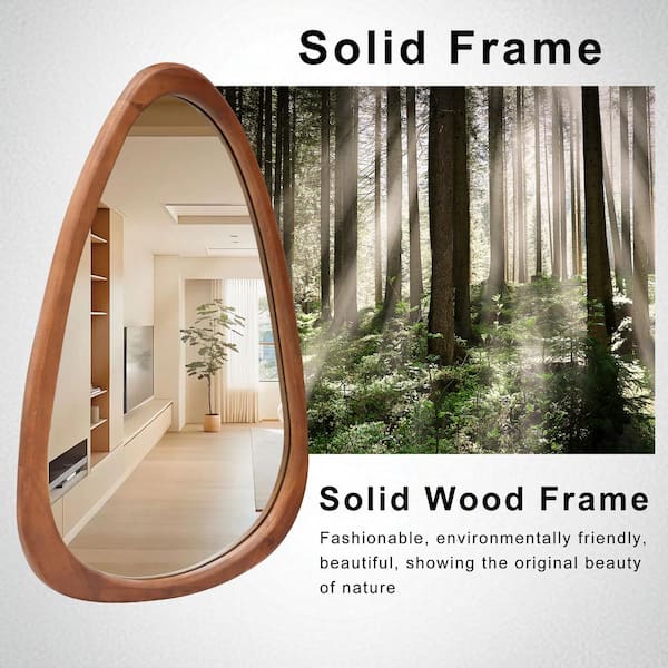 LuxHomez 20 in. W x 30 in. H Irregular Natural Wood-Frame Wall