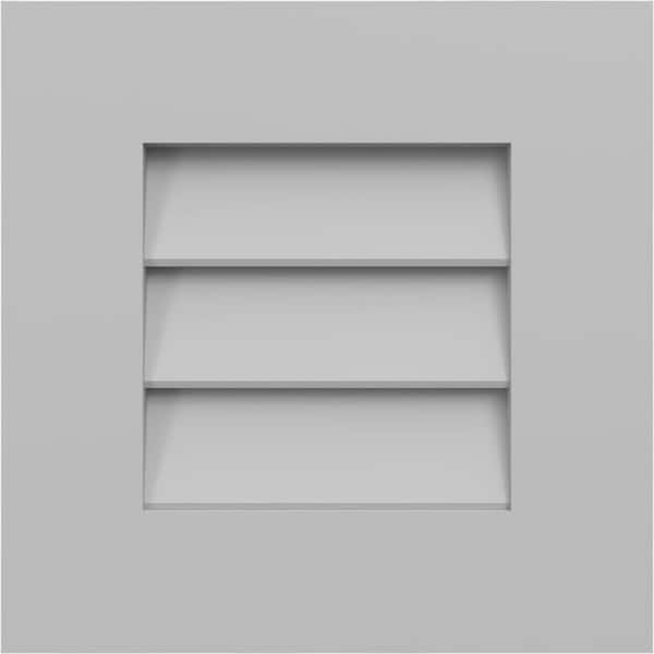 12 in. W x 12 in. H EnduraCore Composite Louver Shutters Sample, Primed