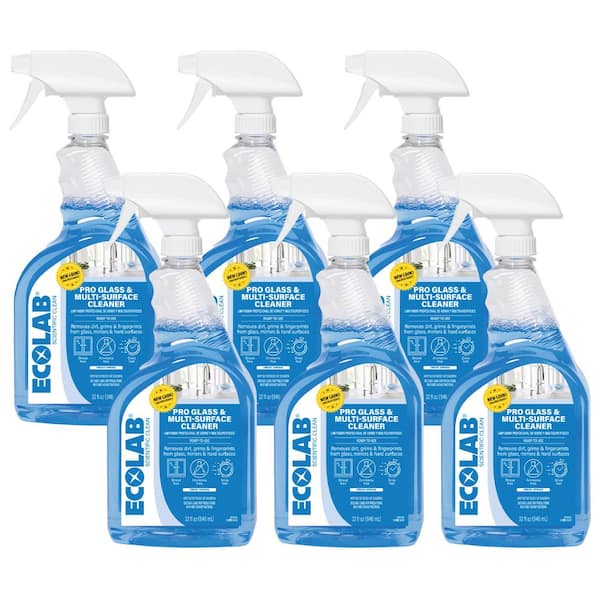 32 oz. Ammonia-Free Pro Glass Cleaner and Multi-Surface Cleaner Spray Bottle for Windows and Mirrors (6-Pack)