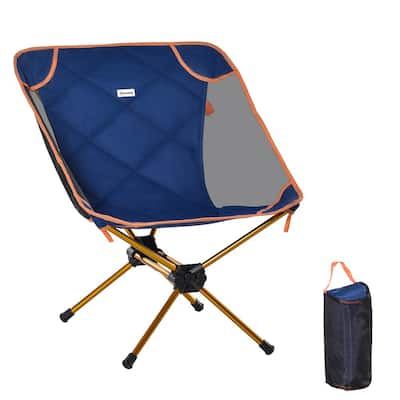 Black Foldable Camping Stool Portable Travel Chair with Carry Bag