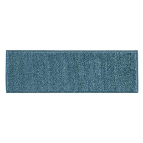 Trellisville Collection Solid Teal 9 in. x 28 in. Polypropylene Stair Tread Cover (Set of 15)