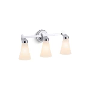 Simplice 22.625 in. 3-Light Polished Chrome Wall Sconce