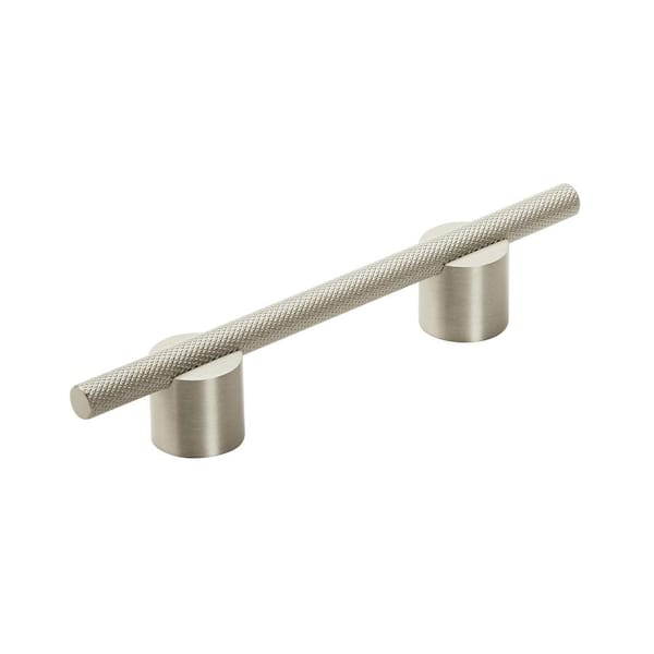 Amerock Transcendent 3-3/4 in. (96mm) Modern Silver Champagne Bar Cabinet Pull