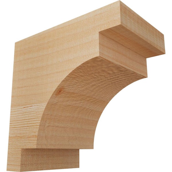 Ekena Millwork 3-1/2 in. x 6 in. x 6 in. Douglas Fir Mediterranean Smooth Corbel