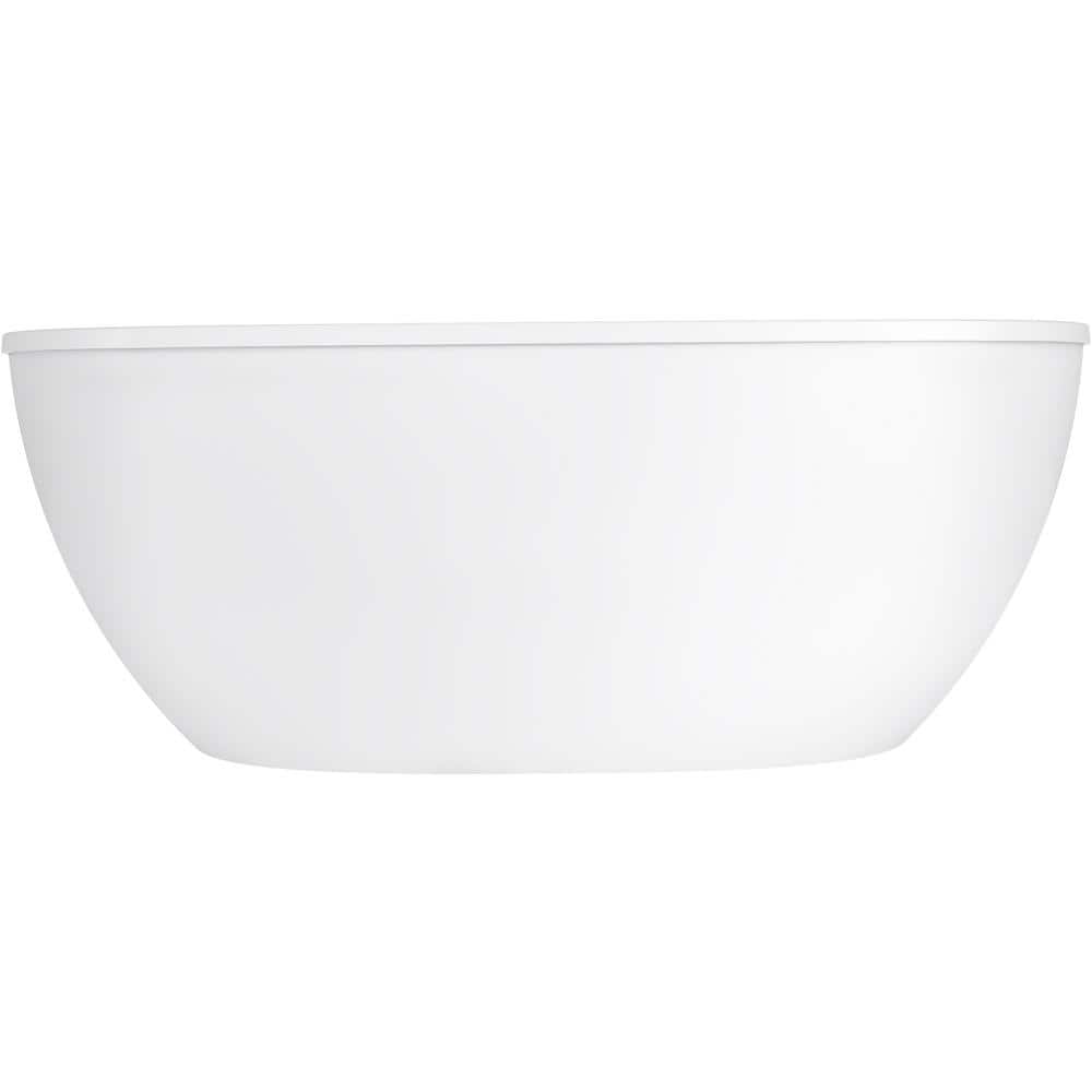 Spectacle 66'' White Acrylic Freestanding Soaking Bathtub