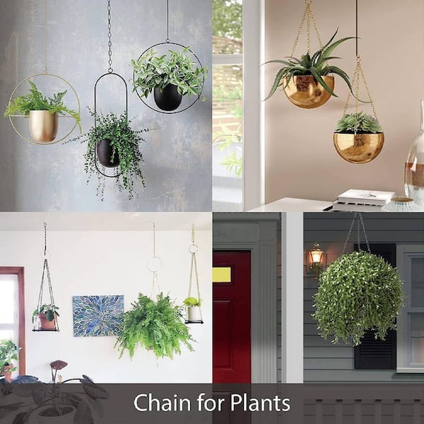 Steel 3 ft. Chain/Hanging Max.60 lbs. Lighting Fixture/Swag Light/Plant in  Matt Black 8-Gauge 21114-91 - The Home Depot