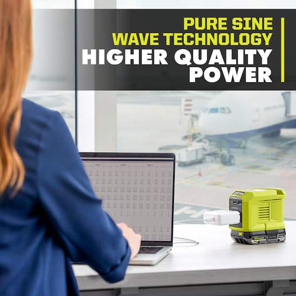 RYOBI 18V ONE+1800-Watt Portable Battery Inverter Power Station/8