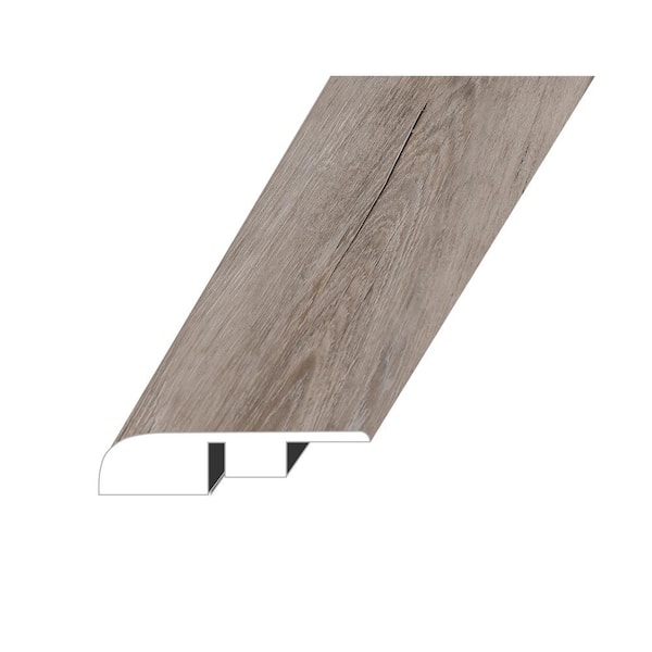 null AMARE Gilded Slate 0.6 in. Thick x 1.4 in. W x 94.5 in. L SPC Vinyl End Cap Molding