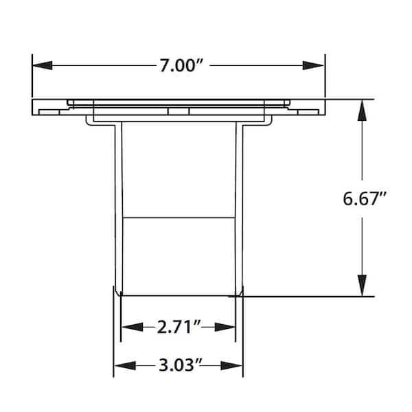 JONES STEPHENS - 7 in. O.D. ABS Closet (Toilet) Flange with 6 in. Long Barrel and Plastic Adjustable Ring, fits Inside 3 in. Sch. 40 Pipe