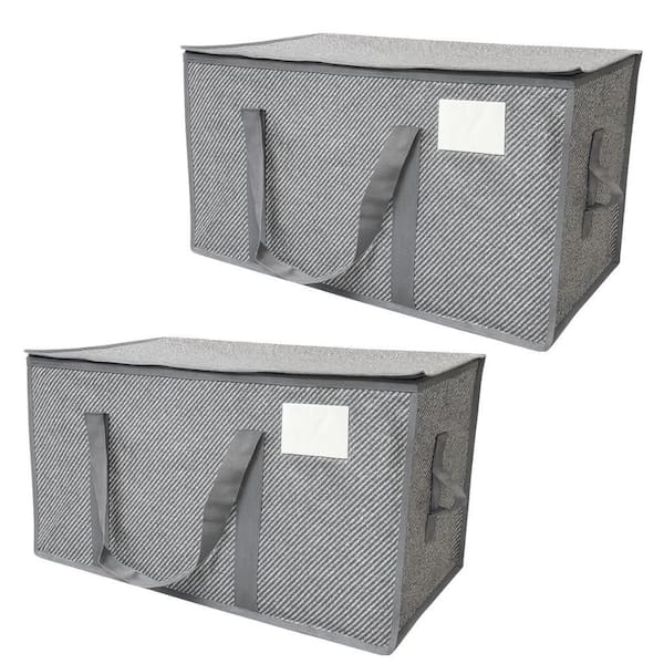 26 Gal. Home Storage Bags Gray Polypropylene (2-Pack)