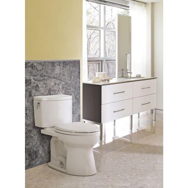 Toto Drake Ii Piece Gpf Single Flush Elongated Ada Comfort Height Toilet In Cotton White