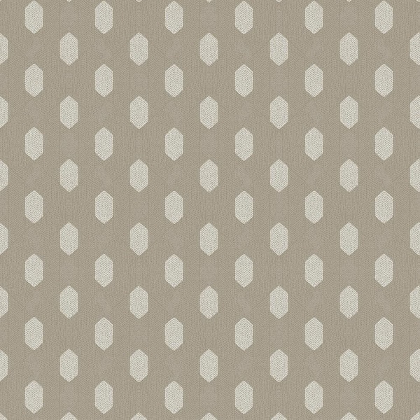 Unbranded Absolutely Chic Metallic Beige/Grey Art Deco Geometric Vinyl Non-Woven Non-Pasted Metal Wallpaper (Covers 57.75 sq. ft.)
