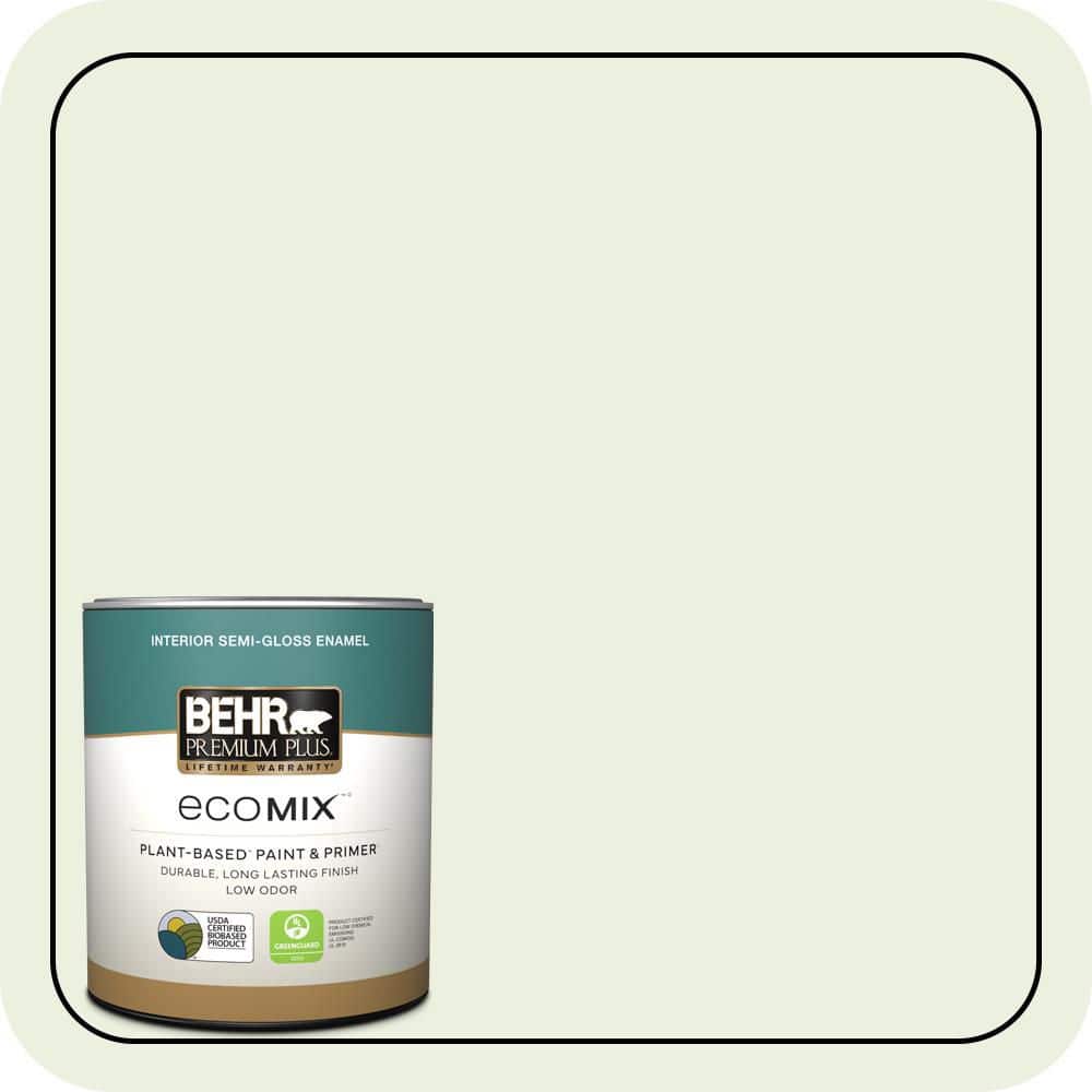 1 qt. #M360-1 Glisten Green Semi-Gloss Enamel EcoMix Plant-Based Interior Paint & Primer product image for price tracking
