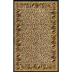 Wildlife Cheetah Light Brown 5' 0 x 8' 0 Area Rug