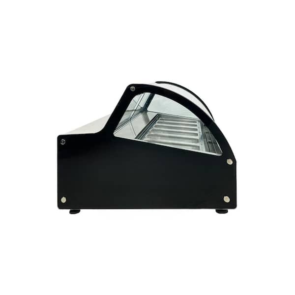 41.3 in. 4.3 cu. ft. Manual Defrost Commercial Gelato Showcase Dipping 6 Pans Ice Cream Chest Freezer EDW6 in Black