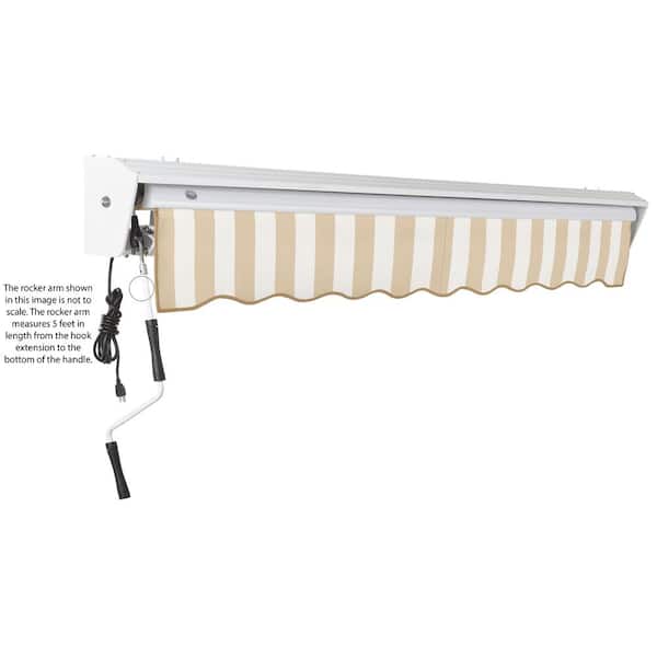Linen Destin with Hood Manual Retractable Awning 12 ft 120 in. Projection